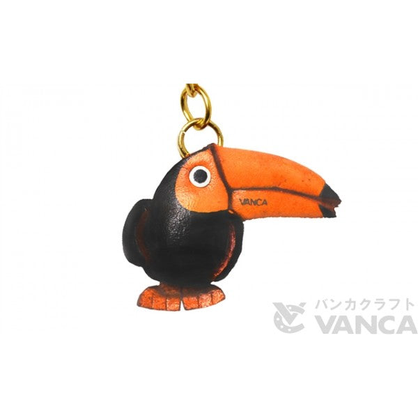 Toucan Bird Leather Keychain(L)