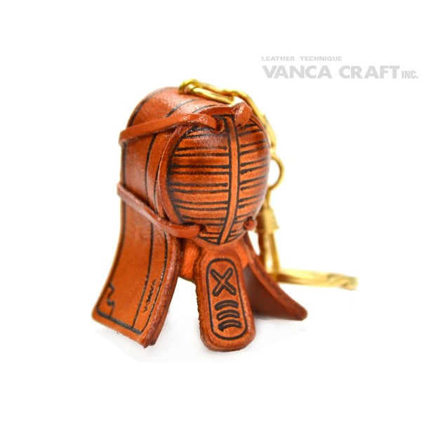 Kendo mask Leather Keychain(L)