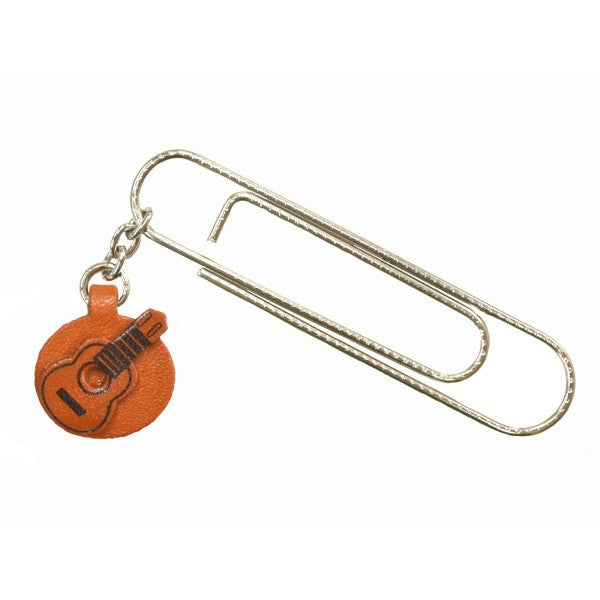 Guitar Leather Charm/Paper Clip