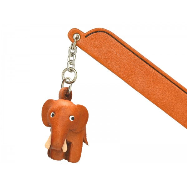 Elephant Leather Charm Bookmarker