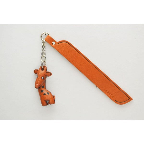 Giraffe Leather Charm Bookmarker