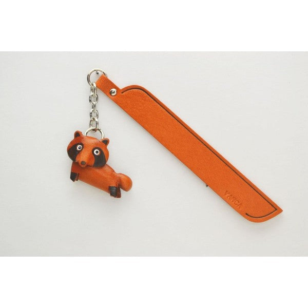 Racoon dog Leather Charm Bookmarker