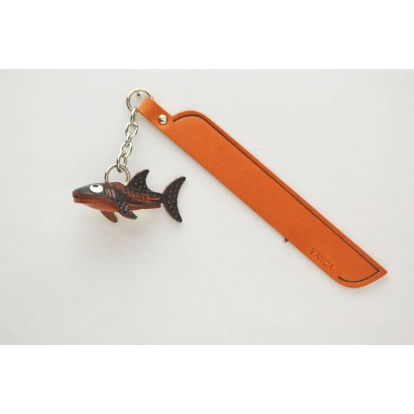 Whale Shark Leather Charm Bookmarker