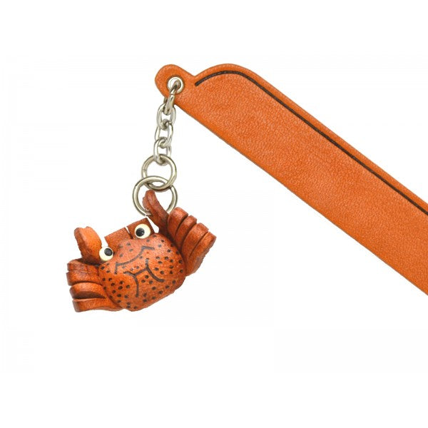 Hairy crab Leather Charm Bookmarker