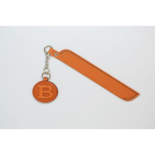 B Leather Alphabet Charm Bookmarker