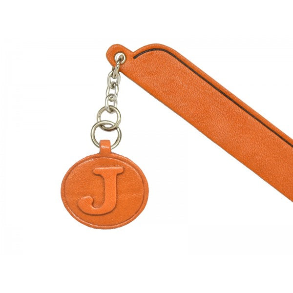 J Leather Alphabet Charm Bookmarker