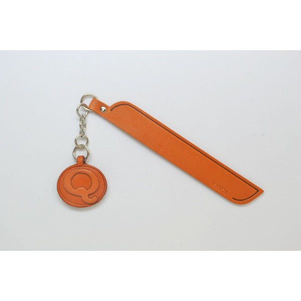 Q Leather Alphabet Charm Bookmarker