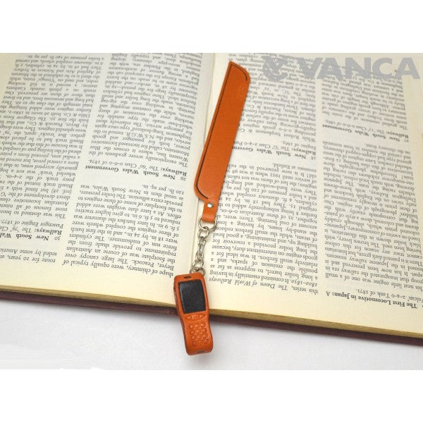 Cellular phone Leather Charm Bookmarker