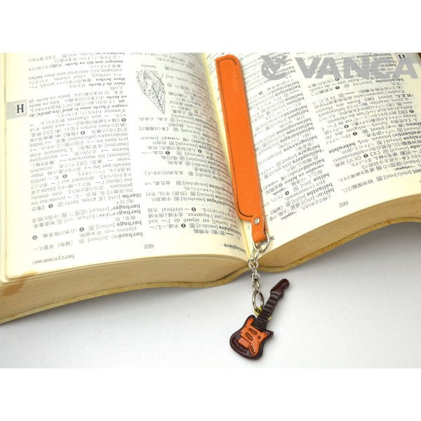 Electric guitar Leather Charm Bookmarker