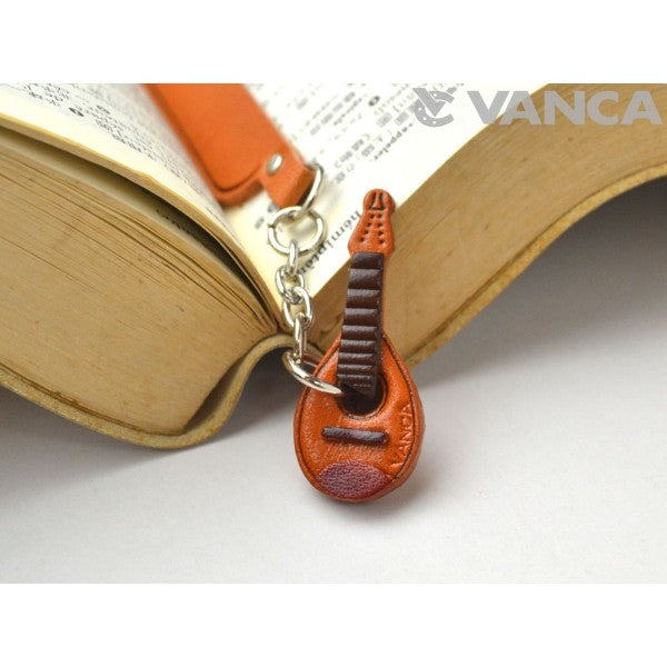 Mandolin Leather Charm Bookmarker