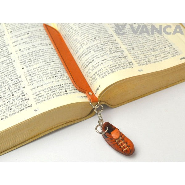 Soccer shoe Leather Charm Bookmarker