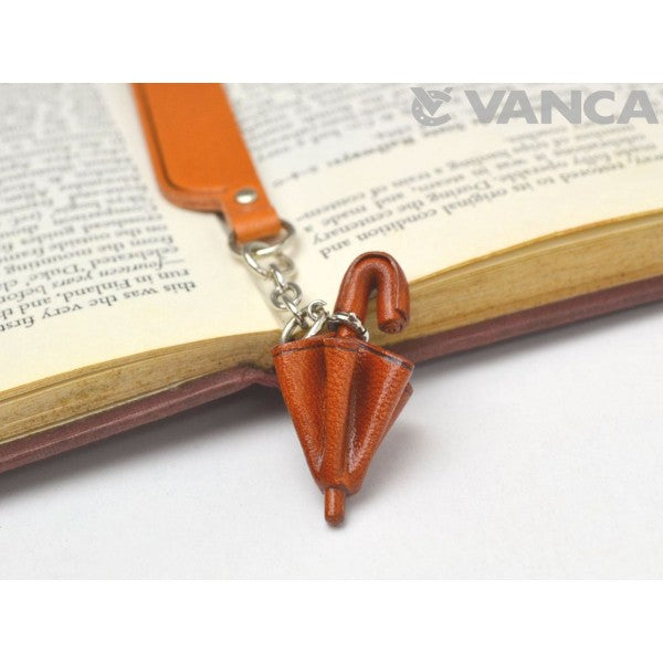 Umbrella Leather Charm Bookmarker