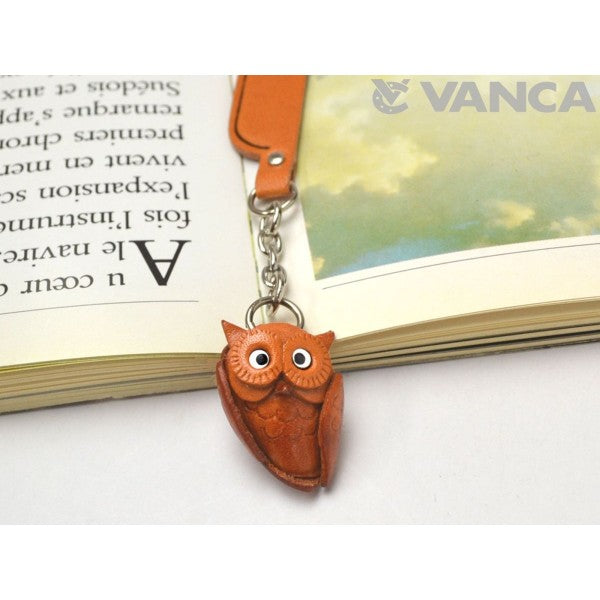 Owl Leather Charm Bookmarker