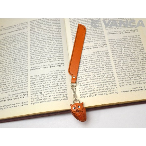 Owl Leather Charm Bookmarker