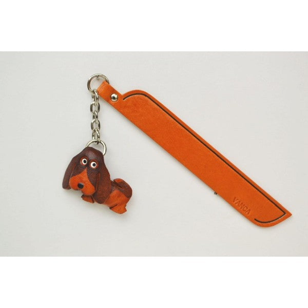 Basset hound Leather dog Charm Bookmarker