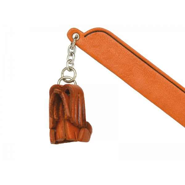 Bearded collie Leather dog Charm Bookmarker