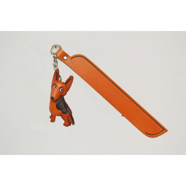 German shephard Leather dog Charm Bookmarker