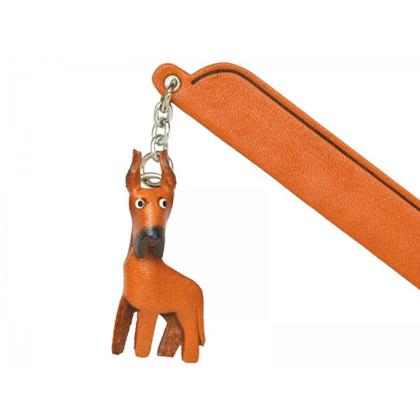 Great dane Leather dog Charm Bookmarker