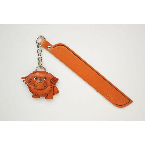 Pekingese Leather dog Charm Bookmarker