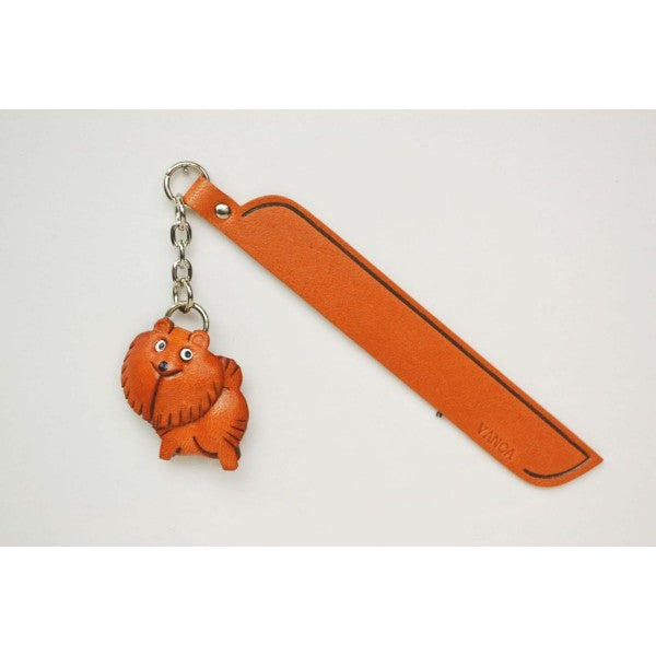 Pomeranian Leather dog Charm Bookmarker