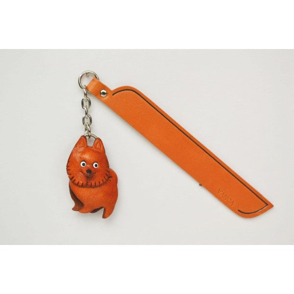 Samoyed Leather dog Charm Bookmarker