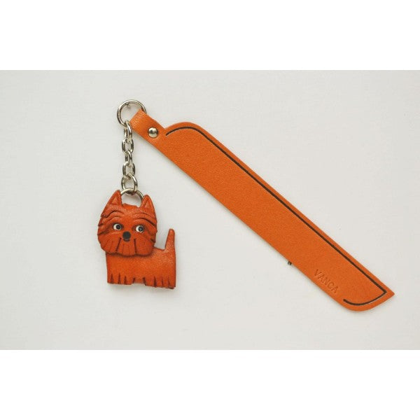 Westie Leather dog Charm Bookmarker