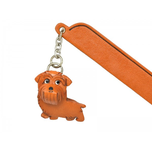 Norfolk terrier Leather dog Charm Bookmarker