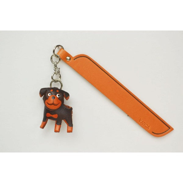 Rottweiler Leather dog Charm Bookmarker