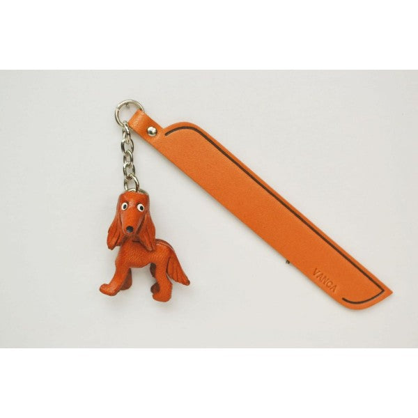 Saluki Leather dog Charm Bookmarker