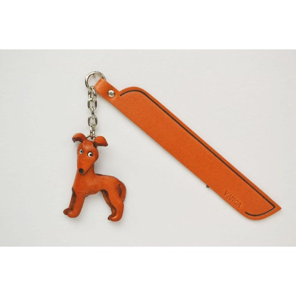 Wippet Leather dog Charm Bookmarker