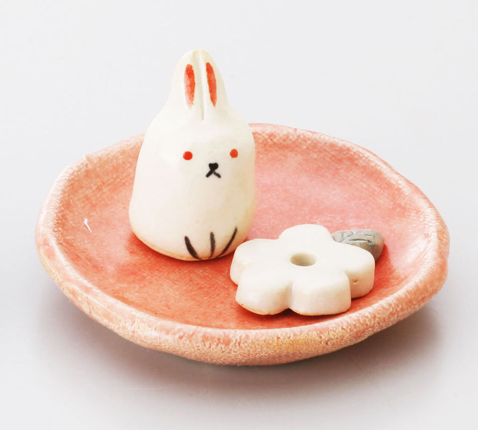 Small rabbit incense stand & small flower cat incense stand