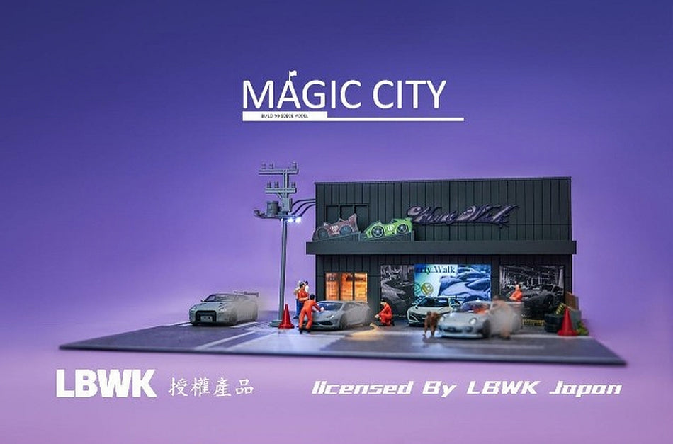 Magic City 1/64 Diorama Garage LED light 110035 *Figures and cars not included.