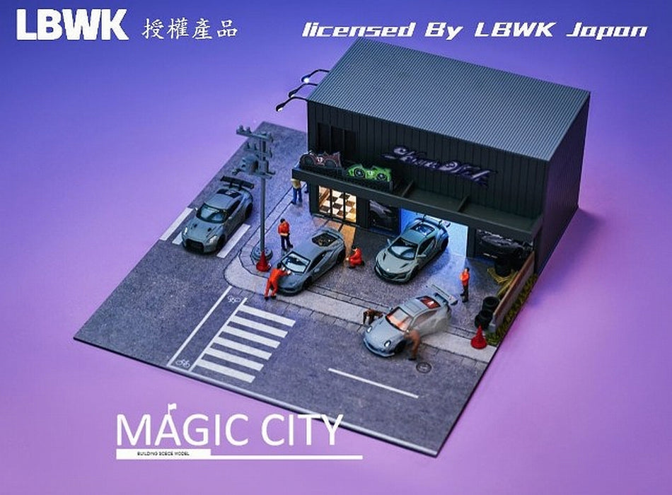 Magic City 1/64 Diorama Garage LED light 110035 *Figures and cars not included.