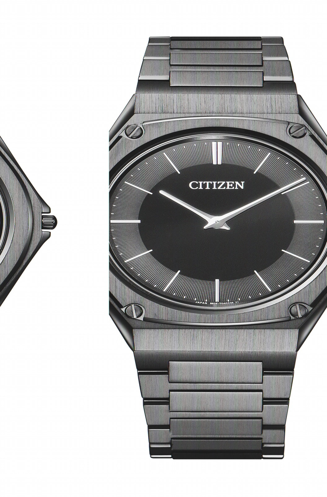 CITIZEN AR5064-57E  Unused Eco Drive One Sapphire glass Black Men Wrist watch