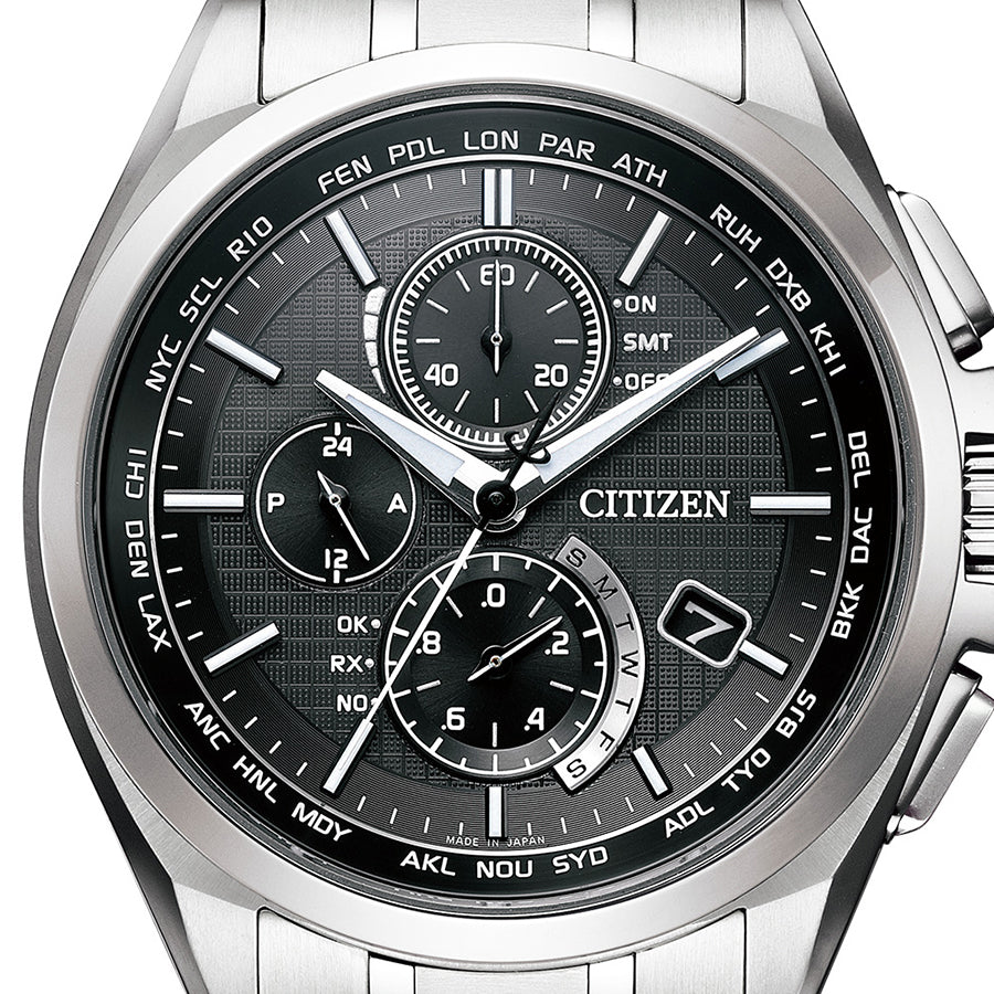 CITIZEN AT8040-57E Unused ATTESA Solar Sapphire glass Black Analog Men Watch