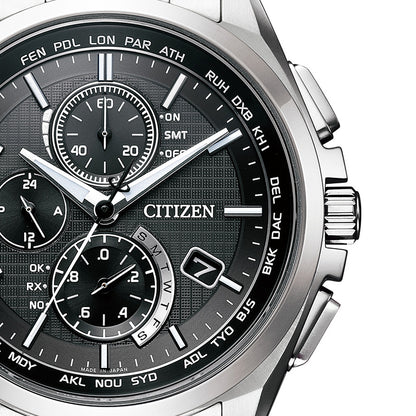 CITIZEN AT8040-57E Unused ATTESA Solar Sapphire glass Black Analog Men Watch