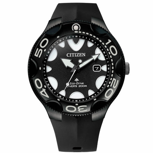 CITIZEN BN0235-01E Unused PROMASTER Eco Drive Crystal glass Black SS Men Watch