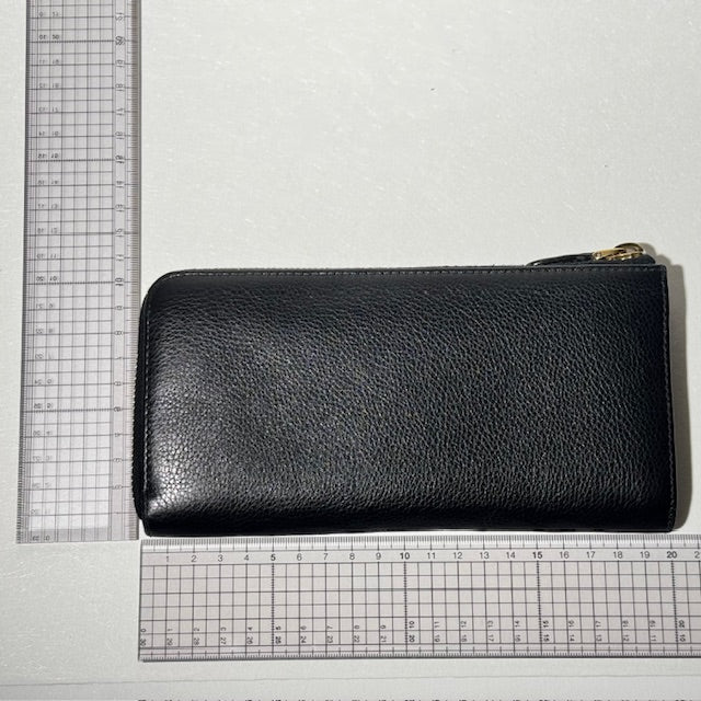 PRADA Leather L-Zip Long Wallet Black for Women Made in Italy with Box