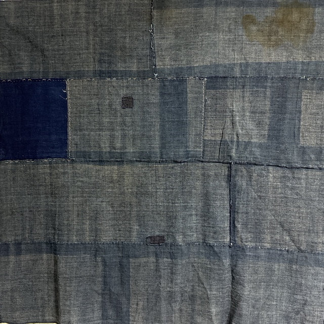 Antique Japanese Folk Art interior Antique Boro Textile Futon-gawa Cotton Indigo