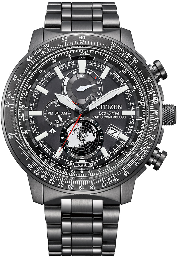 CITIZEN BY3005-56G Wrist watch PROMASTER SKY Eco Drive Black SS Men Unused