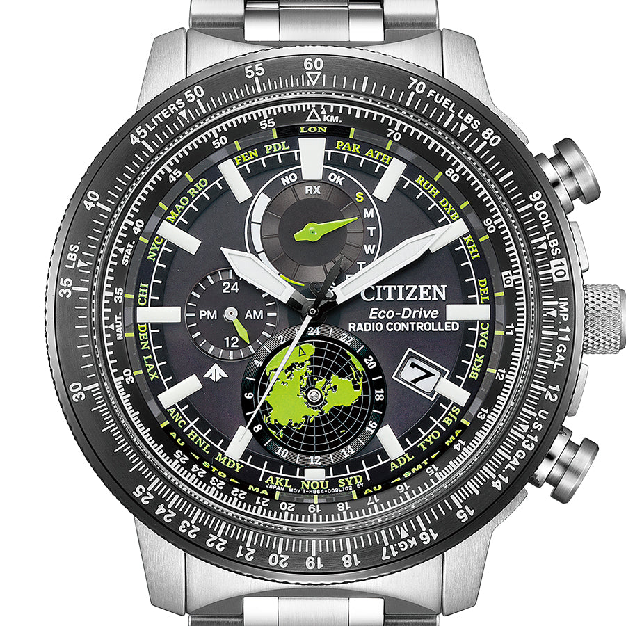 CITIZEN BY3006-53E Wrist watch PROMASTER SKY Eco Drive Black SS Men Unused