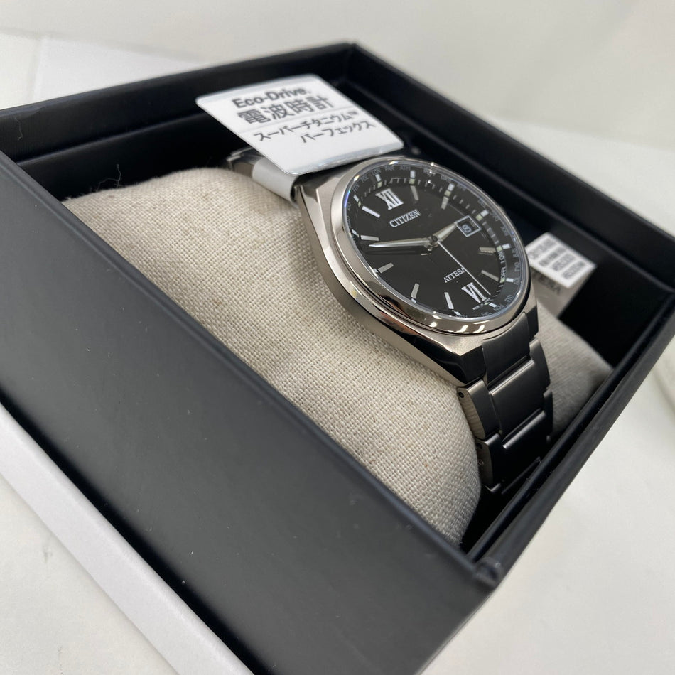 CITIZEN CB1120-50G Wrist watch ATTESA Eco Drive Black Super Titanium Men Unused