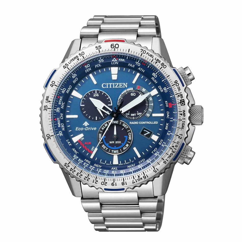 CITIZEN CB5000-50L Wrist watch PROMASTER Eco Drive Blue SS Analog Men Unused
