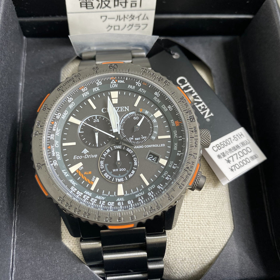CITIZEN CB5007-51H Wrist watch PROMASTER Eco Drive Black SS Analog Men Unused