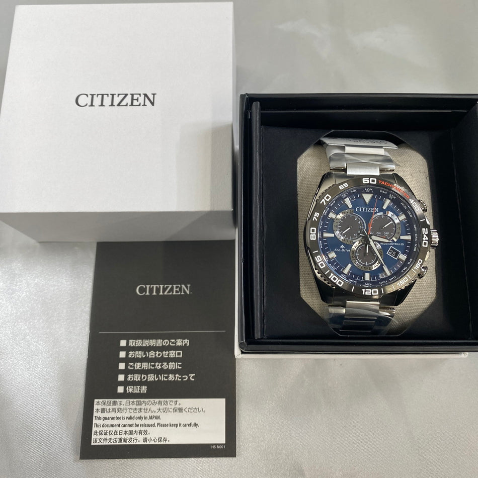 CITIZEN CB5034-82L Wrist watch PROMASTER Eco Drive Blue SS Analog Men Unused