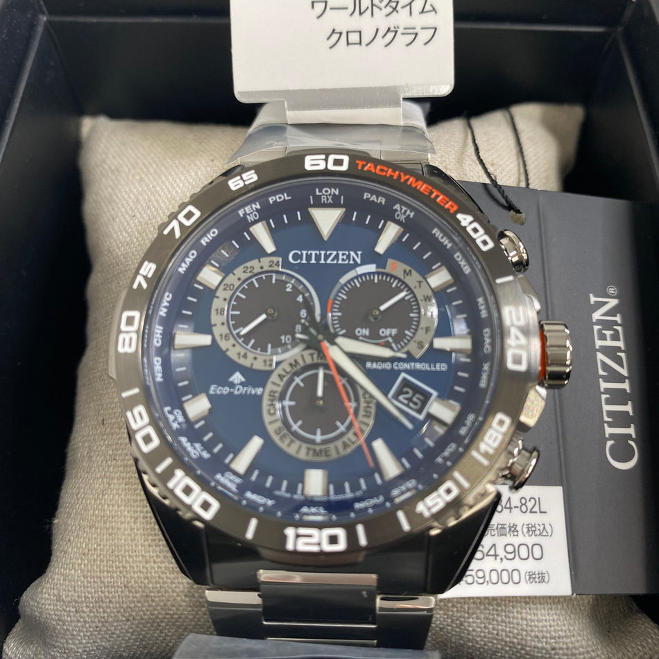 CITIZEN CB5034-82L Wrist watch PROMASTER Eco Drive Blue SS Analog Men Unused