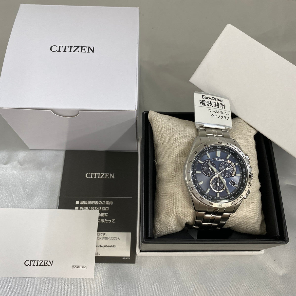 CITIZEN CB5870-91L Unused Chronograph Eco Drive Sapphire glass Men Wrist watch