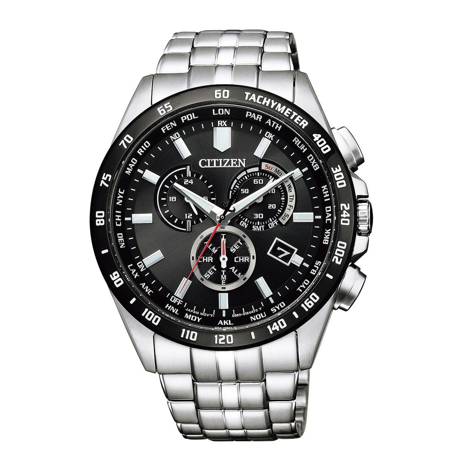 CITIZEN CB5874-90E Wrist watch Chronograph Eco Drive Black SS Analog Men Unused