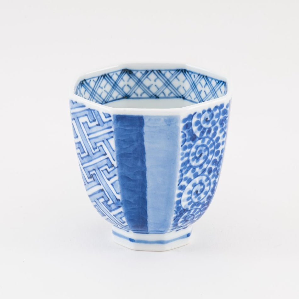 Arita ware Arita-Yaki pottery cups mugs Blue White made in JAPAN