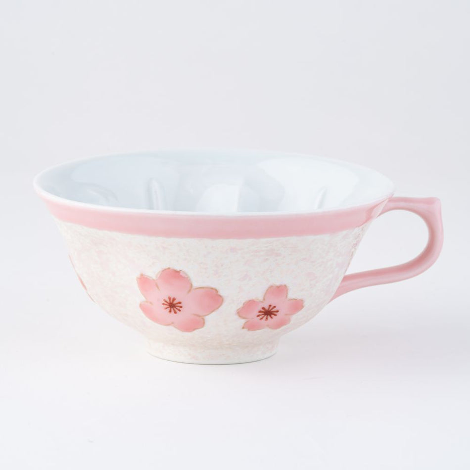 Arita warec Qingdao Cup saucer 2pieces Pottery Porcelain JAPAN Pink/White/Red